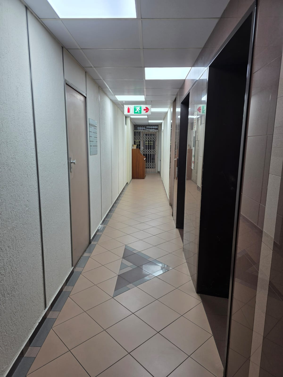 Main building corridor leading to the clinic